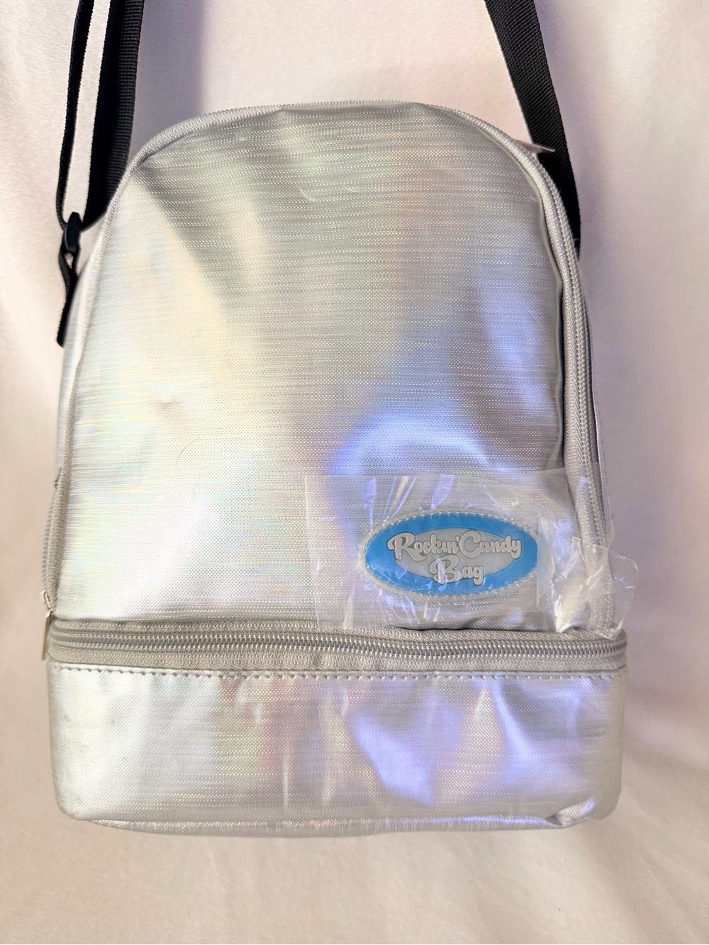 ✨NWT✨ Holographic Silver Crossbody Lunch Bag by Rockin Candy by American Jewel